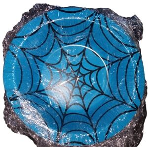 Turquoise Spiderweb Paper Bowls